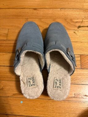 Men’s Blue Suede Slip-On Clog